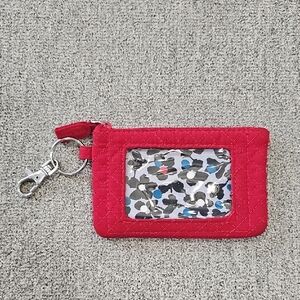 Vera Bradley Red Quilted Wallet/ID Pouch